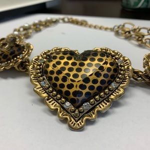 Betsy Johnson necklace - leopard print necklace